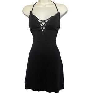 Divided Lace Up Tank Dress